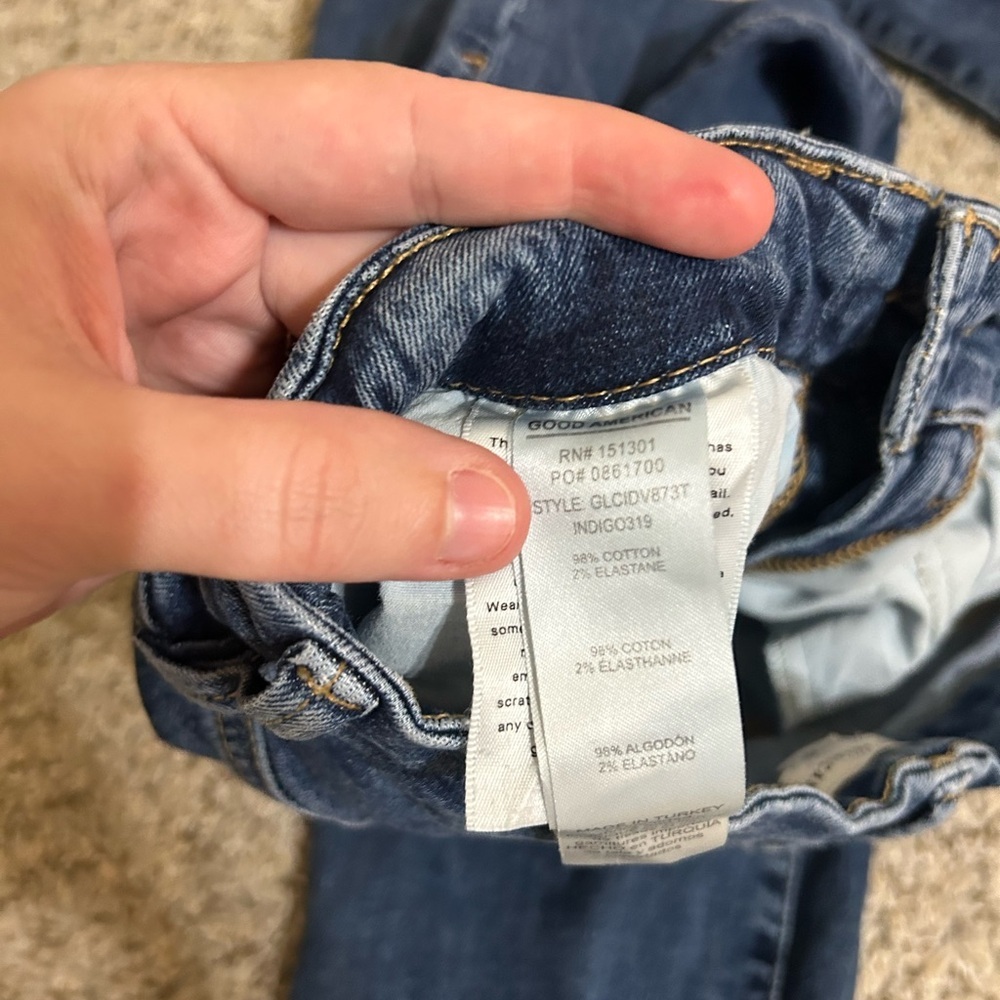 Good American Blue Wash Jeans Women's Size 6/28 Cotton Blend Minimalist Casual - Picture 6 of 7
